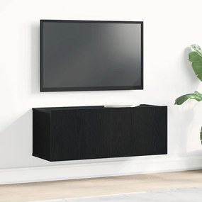 vidaXL Ντουλάπι TV Μαύρη Οξυά 80 x 30 x 30 εκ Επεξεργασμένο ξύλο