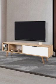 Έπιπλο Τηλεόρασης Sapphire Δρυς / Λευκό REFA 160x35x18
