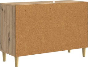 vidaXL Πλαϊνό γραφείο Artisan Δρυς 89 x 34,5 x 60 εκ.