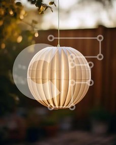 Intra Συλλεκτικό Ξύλινο Παζλ Plywood 4mm - Λευκή μπάλα που κρέμεται από το ταβάνι Σε Ξύλινο Κουτί - Διαστάσεις Puzzle: 10x10 cm – 25 κομμάτια