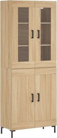 vidaXL Ντουλάπι Sonoma δρυς 69,5 x 34 x 180 εκ. από Επεξεργασμένο Ξύλο