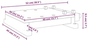 Επιφάνεια Πάγκου Εργ. με Μέγγενη 52x44x9,5εκ Μασίφ Ξύλο Ακακίας - Καφέ