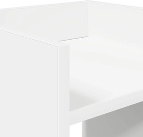 vidaXL Βάση φυτών Λευκός 30 x 30 x 100 εκ Μηχανικά επεξεργασμένο ξύλο