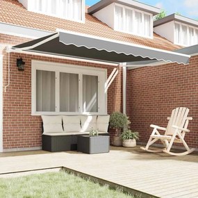 vidaXL Manual Awning Frame 3,5 x 2,5 m Λευκό Powder-Coated Aluminium