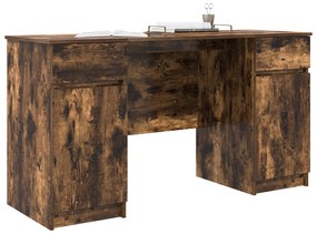 vidaXL γραφείο  Καπνιστό Δρυς 140x49x76 εκ. Επεξεργασμένο ξύλο