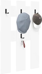 vidaXL Τοίχου Κρεμάστρα Λευκό 65 x 3 x 100 εκ. Επεξεργασμένο ξύλο