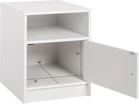 ΚΟΜΟΔΙΝΟ ΜΕΛΑΜΙΝΗΣ MALORY HM2205.05 ΛΕΥΚO 40x40x50Yεκ.