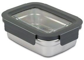 Φαγητοδοχείο Misty 10-002-101 16,7x12,3x5,3cm 600ml Inox-Grey Nava Ανοξείδωτο Ατσάλι