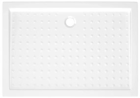 vidaXL Βάση Ντουζιέρας με Σχέδιο Τάπας Λευκή 70 x 100 x 4  εκ. από ABS