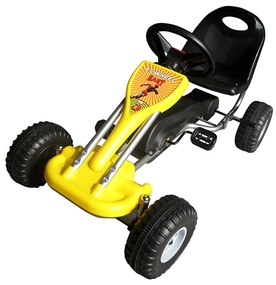 vidaXL Go Kart με Πετάλια Κίτρινο