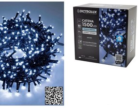 1500 LED Εσωτ. &amp; Εξωτ. Χώρου Με 8 Προγράμματα Και Μετασχηματιστή Ψυχρό Λευκό Φως Πράσινο Καλώδιο Μη Επεκτεινόμενο IP44 3