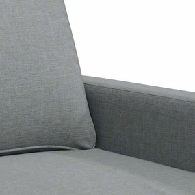 vidaXL Καναπές Διθέσιος Ανοιχτό Γκρι 140 εκ. Υφασμάτινος