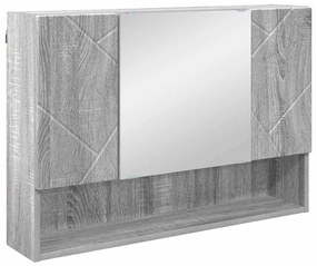 vidaXL Σετ Επίπλων Μπάνιου με ράφι 2 pcs Γκρι sonoma 76,5 x 35 x 64 εκ