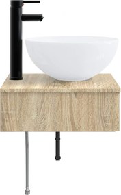 vidaXL Νιπτήρας Τοίχου Sonoma Δρυς 40 x 41 x 40,5 εκ
