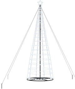 vidaXL LED Χριστουγεννιάτικο Δέντρο με βάση Ψυχρό λευκό 400 cm Σίδερο