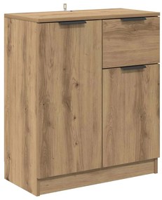 vidaXL Πλαϊνό γραφείο artisan δρυς 60 x 30 x 70 εκ. Επεξεργασμένο ξύλο