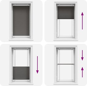 vidaXL Πλισέ περσίδα Μαύρο 75x100 cm Πλάτος υφάσματος 74,4 cm