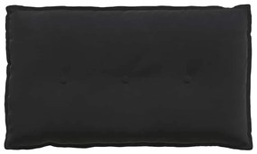 vidaXL Μαξιλάρι Πλάτης Μαύρο 80 x 50 cm Υφασμάτινο Κορντουρά