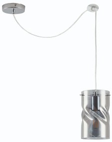 Φωτιστικό Οροφής Twist Smokey 77-8181 1xE27 60W Silver Homelighting Metal