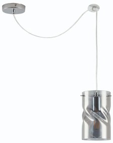 Φωτιστικό Οροφής Twist Smokey 77-8181 1xE27 60W Silver Homelighting Μέταλλο