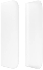vidaXL Κεφαλάρι με Πτερύγια Λευκό 203x16x78/88 εκ. Συνθετικό Δέρμα