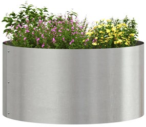 vidaXL Γλάστρα Κήπου Ασημί 40 x 40 x 20 cm Ανοξείδωτο ατσάλι