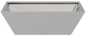 vidaXL Γλάστρα Κήπου Ασημί 50 x 50 x 15 cm Ανοξείδωτο ατσάλι