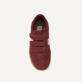 Δερμάτινα sneakers με αυτοκόλλητο κούμπωμα