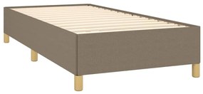 Κρεβάτι Boxspring με Στρώμα Taupe 80x200 εκ. Υφασμάτινο - Μπεζ-Γκρι