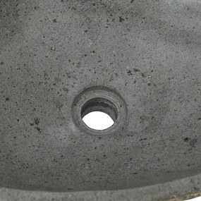 vidaXL Λεκάνη Ανοιχτό γκρι (46-52) x (35-40) x 15 εκ. Πέτρα Ποταμού