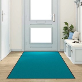 vidaXL Χαλάκι Εξώπορτας Κυανί και Μαύρο 120 x 400 cm