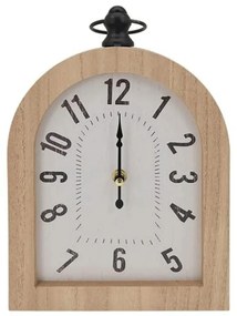Ρολόι Επιτραπέζιο 125-124-363 20x8x29cm Brown Mdf,Μέταλλο