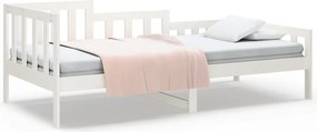 vidaXL Καναπές Κρεβάτι Χωρίς Στρώμα Λευκό 80x200 εκ. Μασίφ Ξύλο Πεύκου