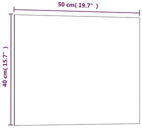 vidaXL Πίνακας Επιτοίχιος Μαγνητικός Μαύρος 50 x 40 εκ. Ψημένο Γυαλί