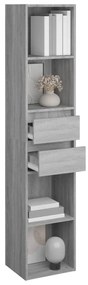vidaXL Βιβλιοθήκη Γκρι Sonoma 36 x 30 x 171 εκ. από Επεξεργασμένο Ξύλο