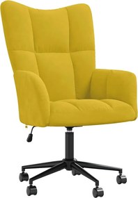vidaXL Πολυθρόνα Relax Κίτρινο Μουσταρδί Βελούδινη