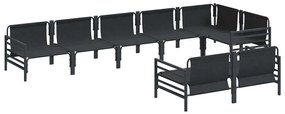 vidaXL Σετ Καναπέ Κήπου 8 pcs Ανθρακί Ατσάλι