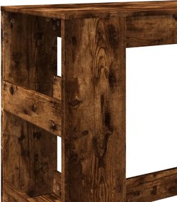 vidaXL Τραπέζι Μπαρ με Ράφια Δρυς 90x40x103,5 εκ. Επεξεργ. Ξύλο