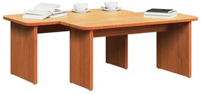 vidaXL Τραπεζάκι σαλονιού 2 pcs Κερωτό καφέ Μασίφ ξύλο πεύκου