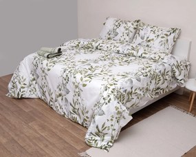 Σετ Παπλωματοθήκη Υπέρδιπλη 220x240 Όλιβ