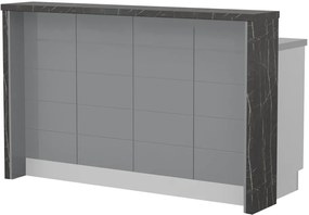 Πάγκος νησίδας Hudson-Μήκος: 160 εκ.-Γκρι-Black Stone