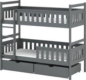 TEZO 80x160 graphite bunk bed Lano Furniture
