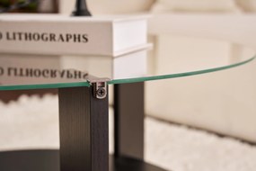 Coffee Table Clara - Wood Black, Transparent Wood Black
Transparent