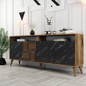 Κονσόλα Καρυδί / Μαύρο GAENAS 180x35x78