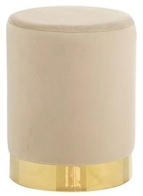 LINDA/S ΣΚΑΜΠΟ BEIGE VELVET ΥΦΑΣΜΑ Φ.34Χ42εκ.