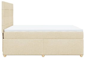 ΚΡΕΒΑΤΙ BOXSPRING ΜΕ ΣΤΡΩΜΑ ΚΡΕΜ 140X200 ΕΚ. ΥΦΑΣΜΑΤΙΝΟ 3291308