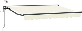 vidaXL Ηλεκτρικό Αναδιπλούμενο Σκίαστρο Κρεμ 2,5 x 2 m