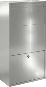 vidaXL Θυρίδα Πακέτων Ασημί 44 x 22 x 82 εκ. Επικαλυμμένος Χάλυβας