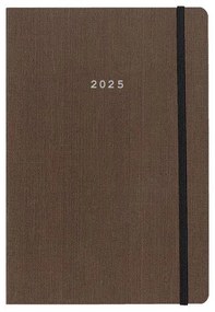 Next ημερολόγιο 2025 fabric ημερήσιο flexi καφέ με λάστιχο 14x21εκ.  τμχ.