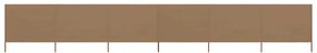 vidaXL Προστατευτικό Αέρα με 6 Πάνελ Χρώμα Taupe 800x80 εκ. Υφασμάτινο